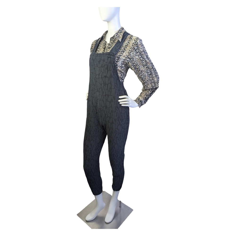 Smash + Tess x Hilary Duff Overalls Textured Black Cotton Linen  | S&T | Size XS - Picture 2 of 14